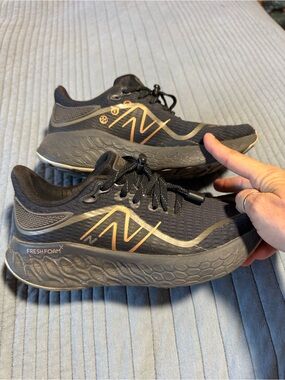New Balance Black & Gold fresh foam Running Shoes